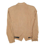 CITY WEAR Womens Beige Button Jacket XS Viscose Plain Casual Stylish