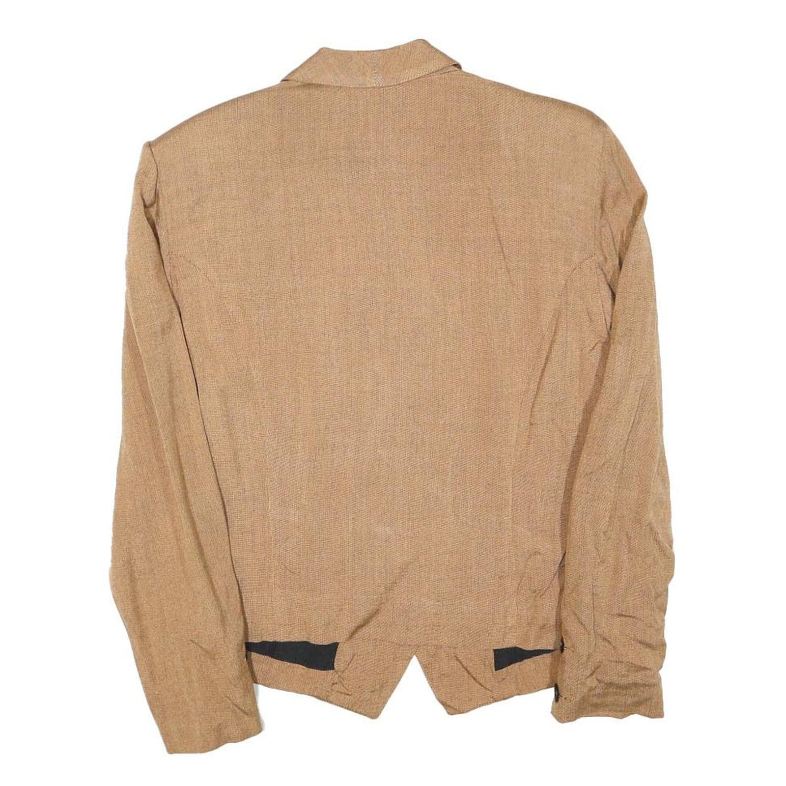 CITY WEAR Womens Beige Button Jacket XS Viscose Plain Casual Stylish