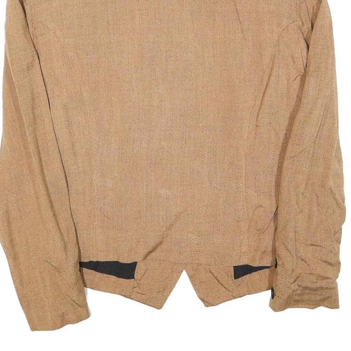 CITY WEAR Womens Beige Button Jacket XS Viscose Plain Casual Stylish