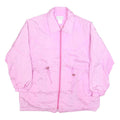 LOOK & BUY Womens Pink Casual Zip Jacket L Polyester Blend Lightweight