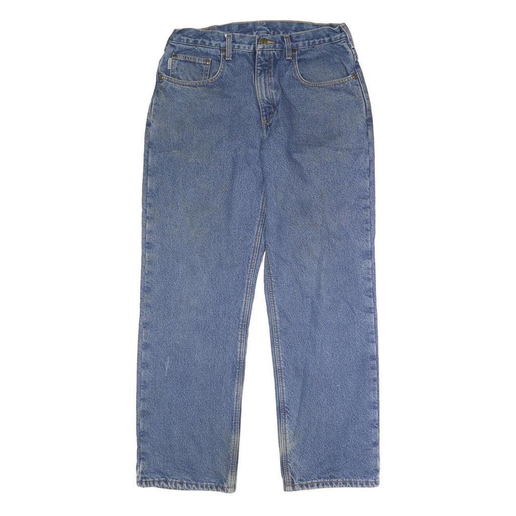CARHARTT Mens Jeans Blue Regular Straight Denim Medium W33 L30 Workwear