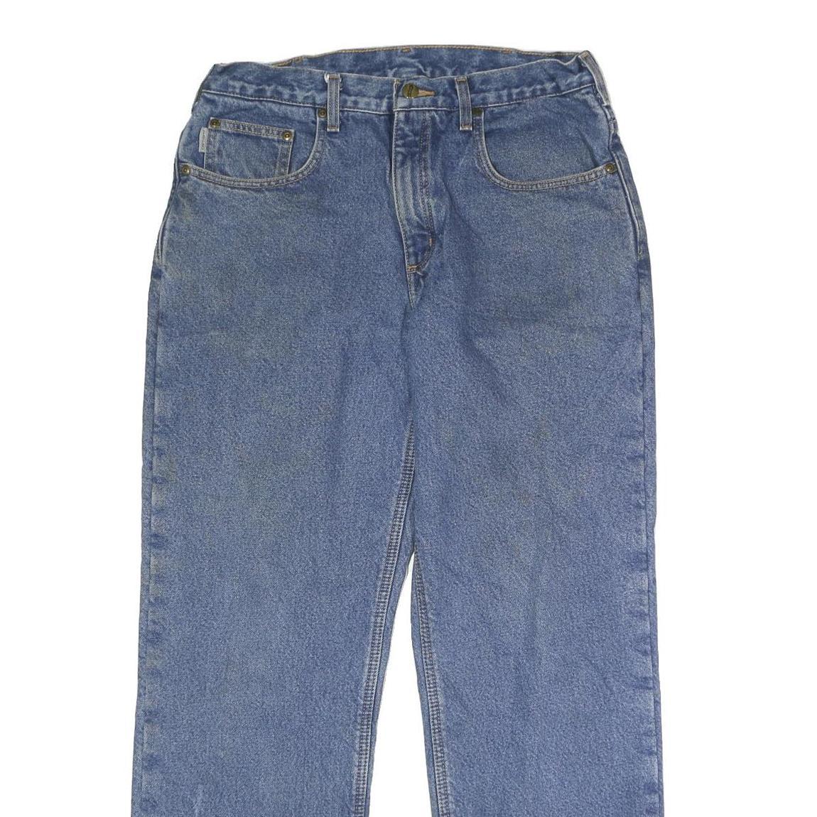 CARHARTT Mens Jeans Blue Regular Straight Denim Medium W33 L30 Workwear