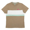 LEVI'S Mens Beige White & Mint Graphic T-Shirt M Short Sleeve Crew Neck Casual