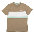 LEVI'S Mens Beige White & Mint Graphic T-Shirt M Short Sleeve Crew Neck Casual