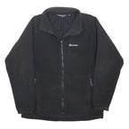BERGHAUS Mens Black Outdoor Jacket XL Polyester Blend Zip Plain Casual Warm