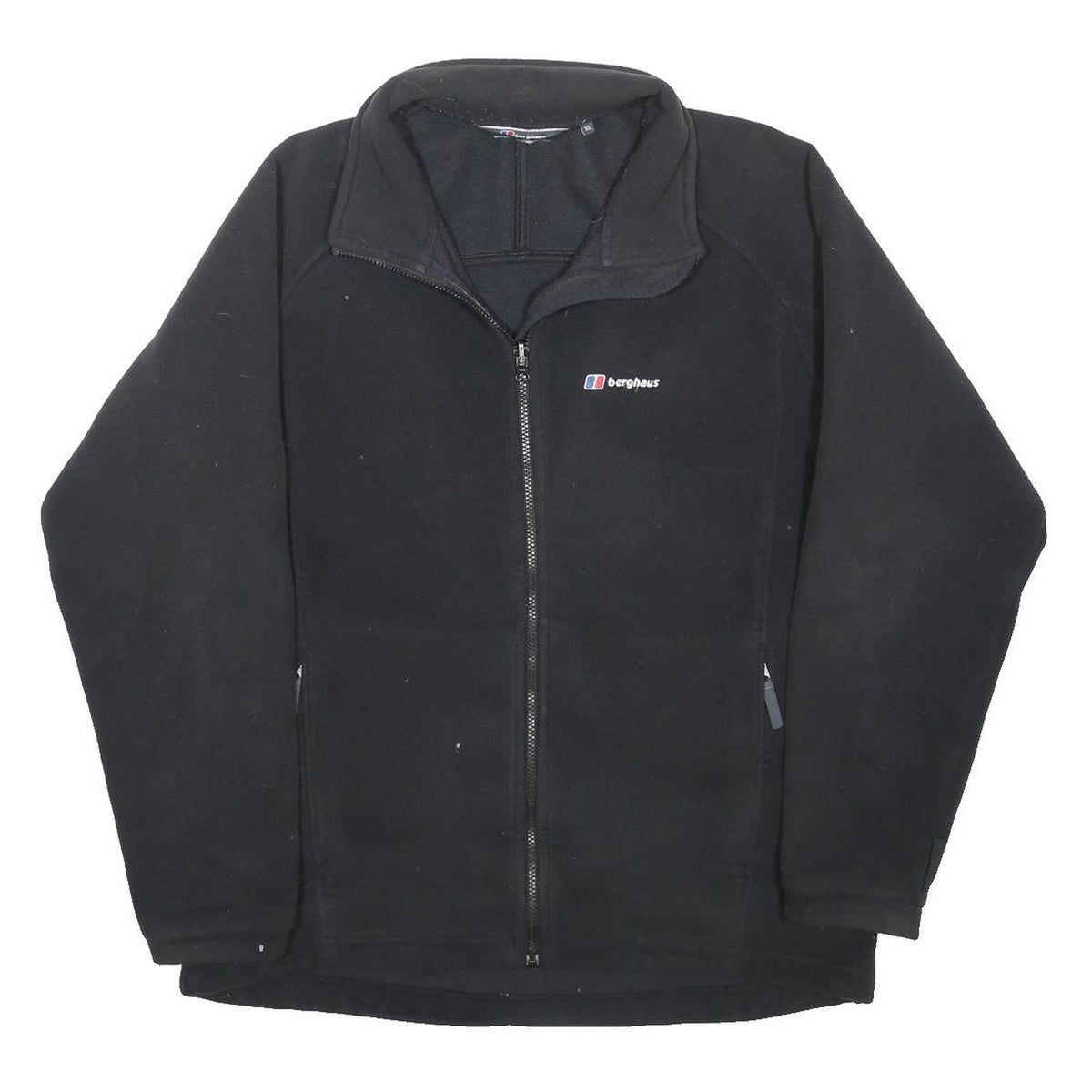 BERGHAUS Mens Black Outdoor Jacket XL Polyester Blend Zip Plain Casual Warm