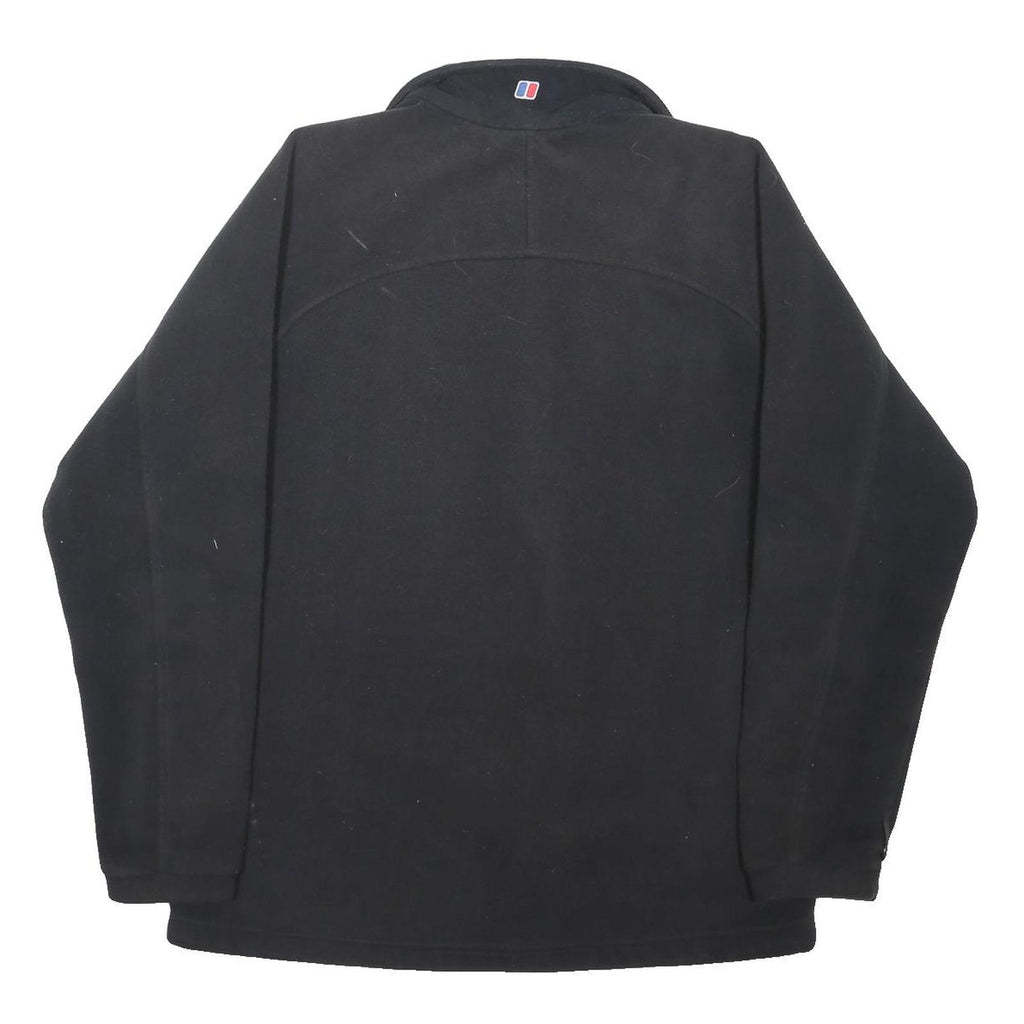 BERGHAUS Mens Black Outdoor Jacket XL Polyester Blend Zip Plain Casual Warm