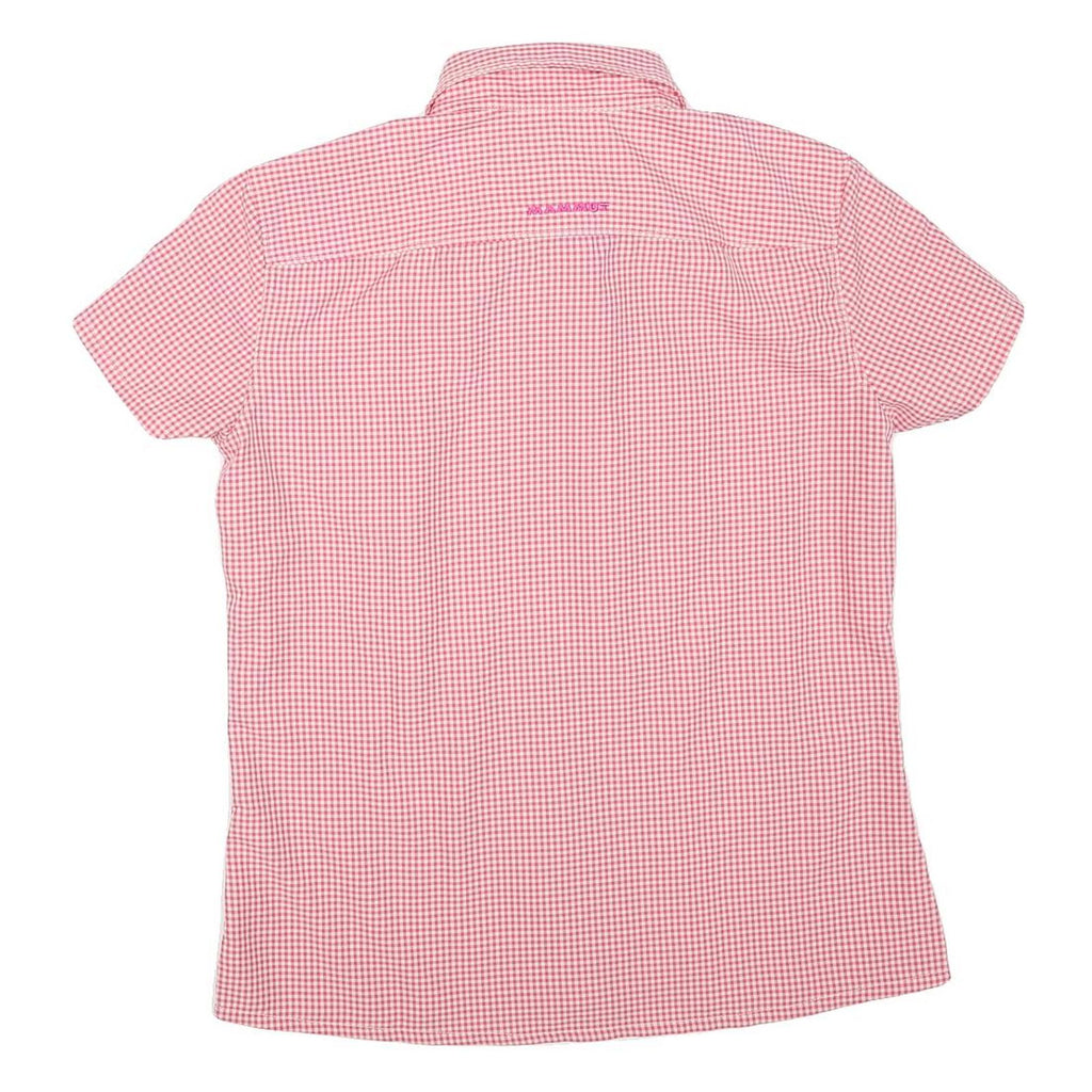 MAMMUT Womens Pink Check Shirt S Outdoor Hiking Performance Breathable