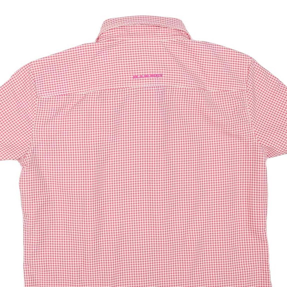 MAMMUT Womens Pink Check Shirt S Outdoor Hiking Performance Breathable