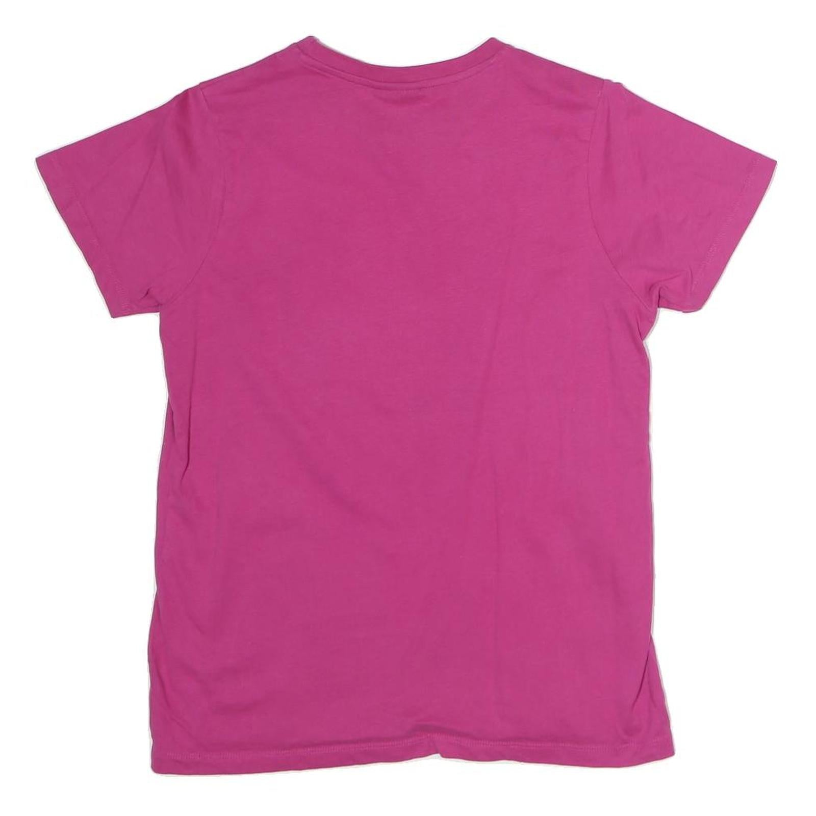 ELLESSE Womens Pink Cotton Graphic T-Shirt S Short Sleeve Crew Neck Casual