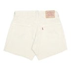 LEVI'S Womens White Cotton Casual Shorts M W30 Classic Fit Denim Summer