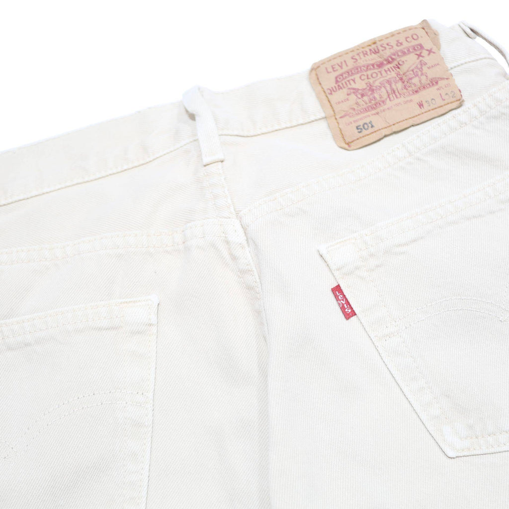 LEVI'S Womens White Cotton Casual Shorts M W30 Classic Fit Denim Summer