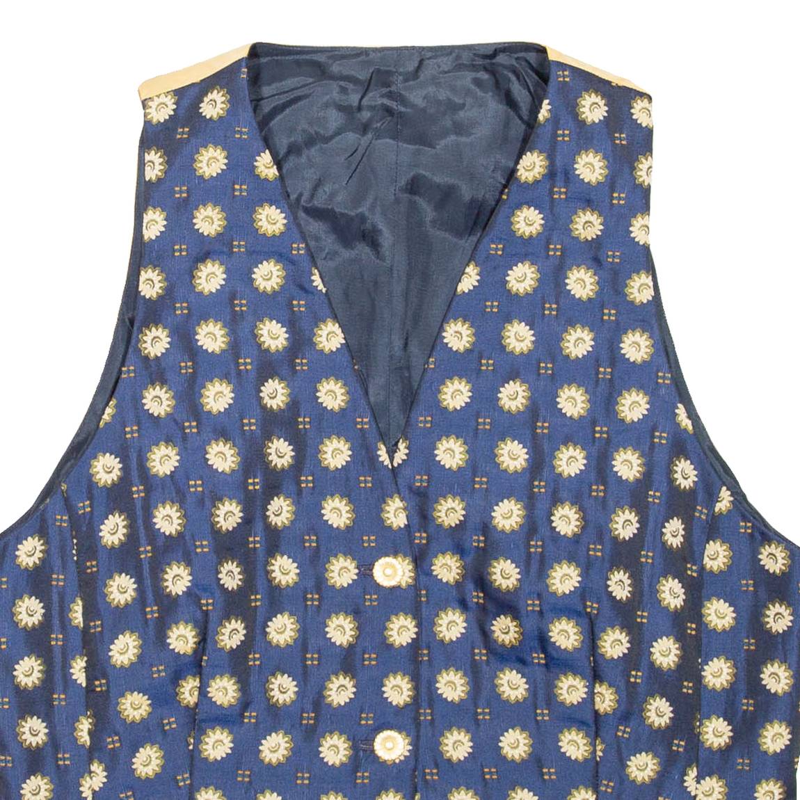 Womens Blazer Waistcoat Blue Floral S
