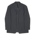 BALMAIN Mens Black Tailored Wool Blend Blazer Jacket L Plain Formal Button