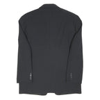 BALMAIN Mens Black Tailored Wool Blend Blazer Jacket L Plain Formal Button