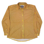 ODLO Womens Shirt Yellow Check Long Sleeve M