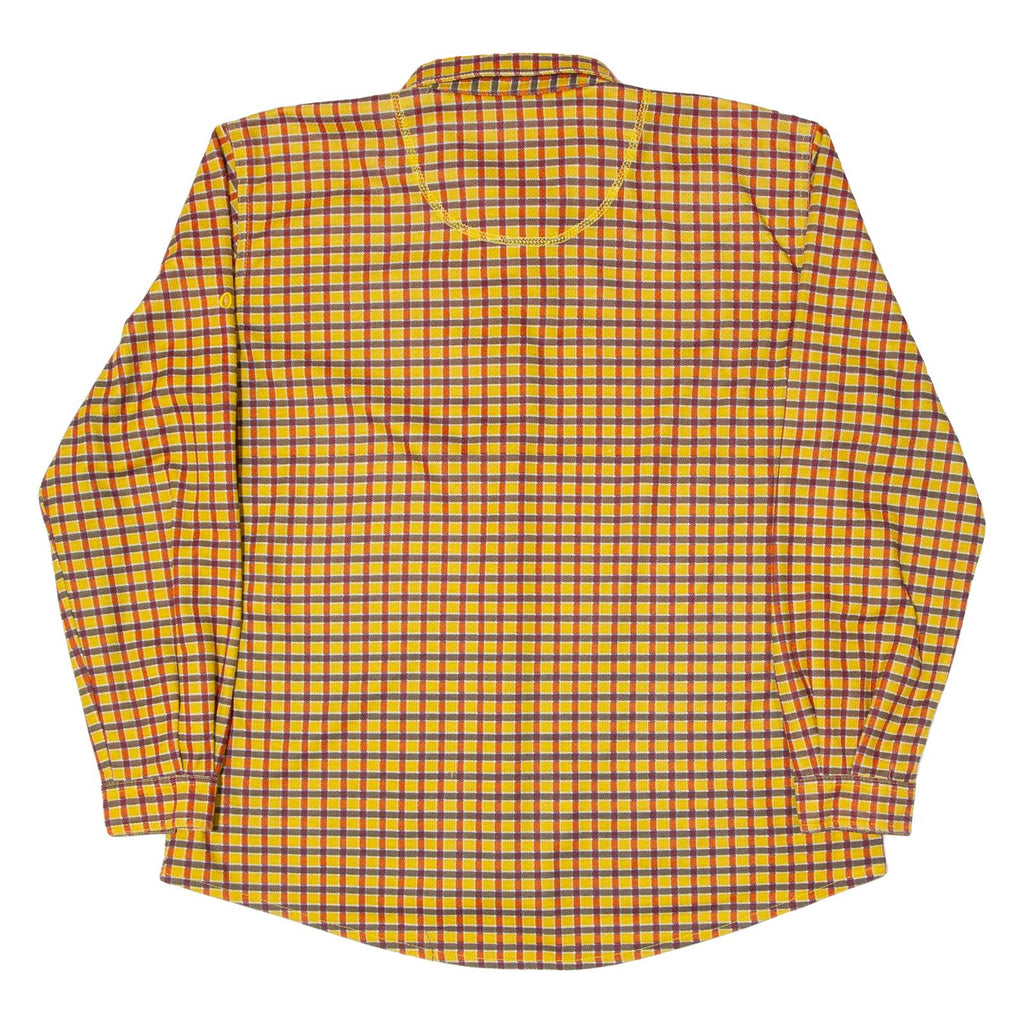 ODLO Womens Shirt Yellow Check Long Sleeve M