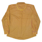 ODLO Womens Shirt Yellow Check Long Sleeve M