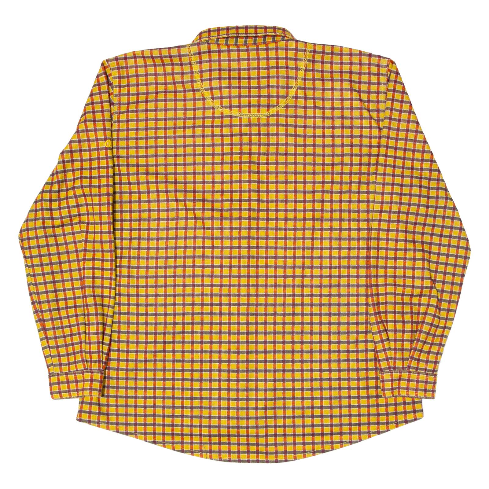 ODLO Womens Shirt Yellow Check Long Sleeve M