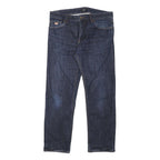 BOSS Mens Jeans Blue Regular Straight Denim Medium W32 L27 Stylish Classic Zip