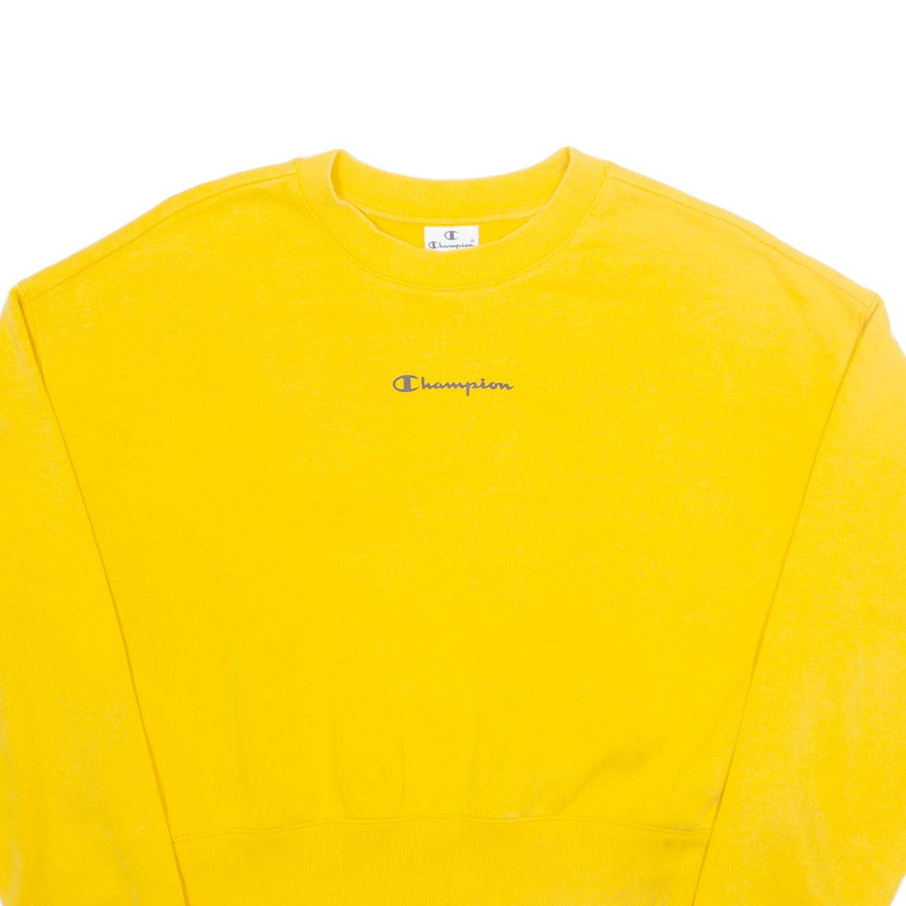 CHAMPION Womens Sweatshirt Yellow S
