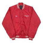 WEAR GUARD Mens Red Varsity Style Jacket M Polyester Blend Button Closure Plain