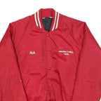 WEAR GUARD Mens Red Varsity Style Jacket M Polyester Blend Button Closure Plain
