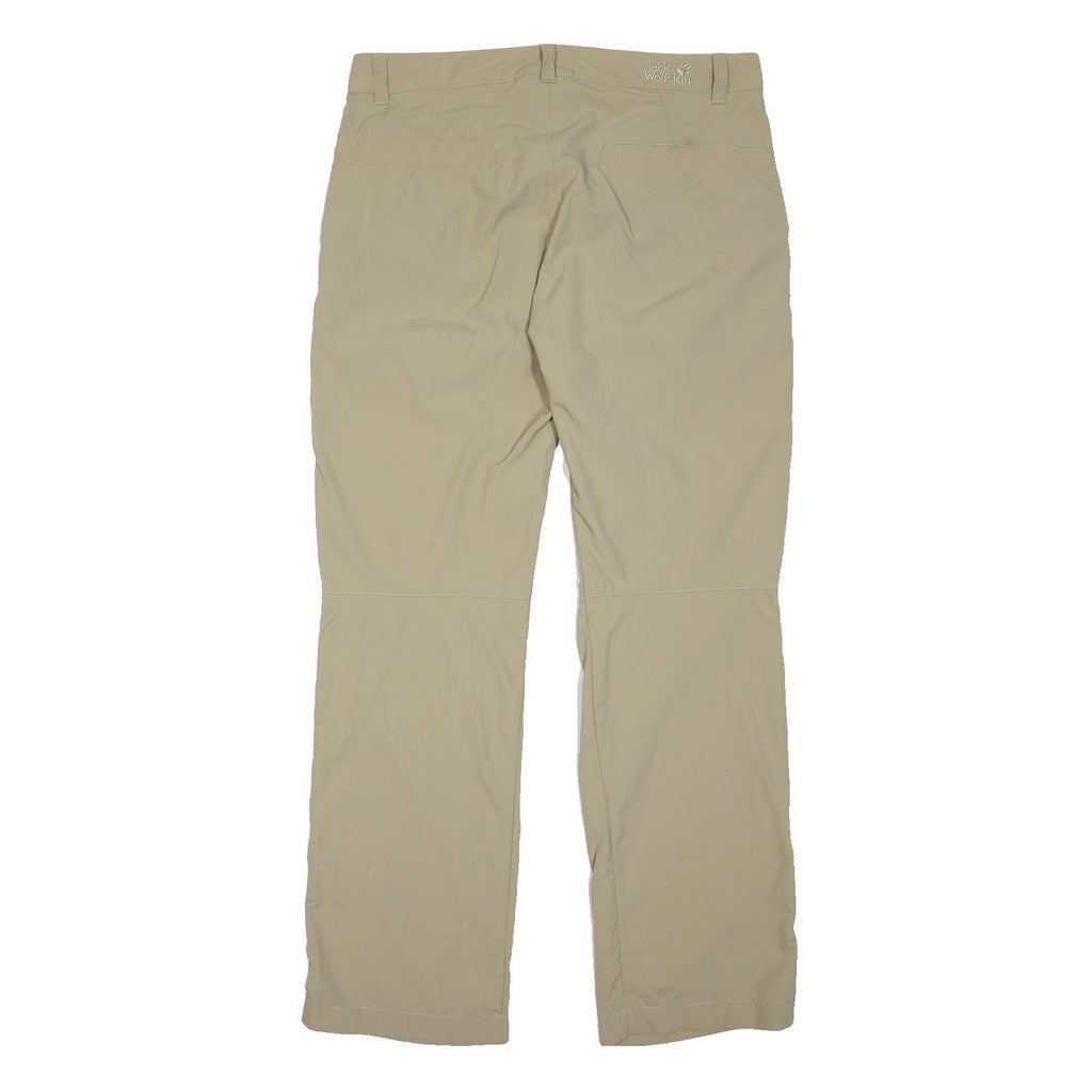 JACK WOLFSKIN Womens Beige Regular Fit Straight Leg Trousers W34 L31 Outdoor