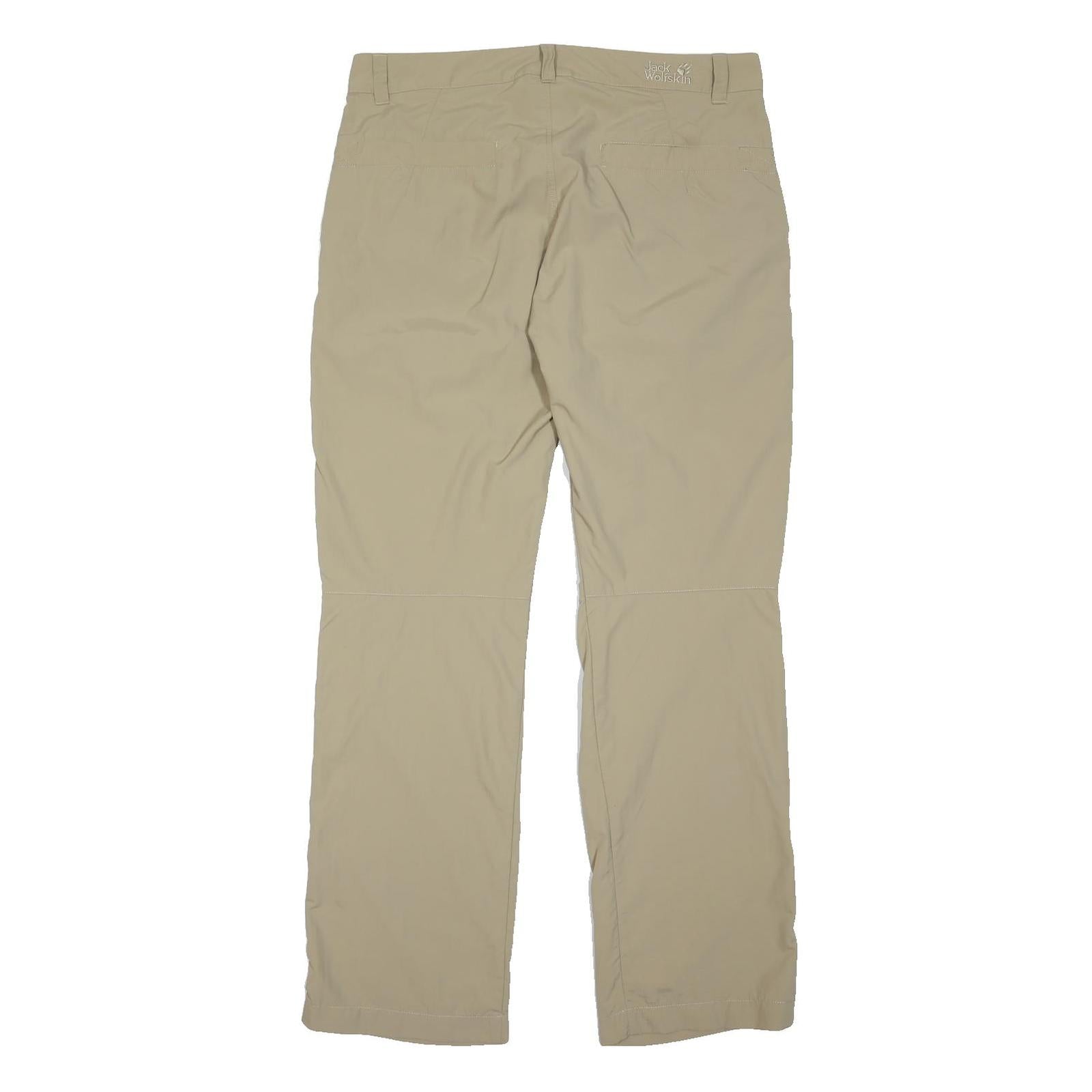 JACK WOLFSKIN Womens Beige Regular Fit Straight Leg Trousers W34 L31 Outdoor