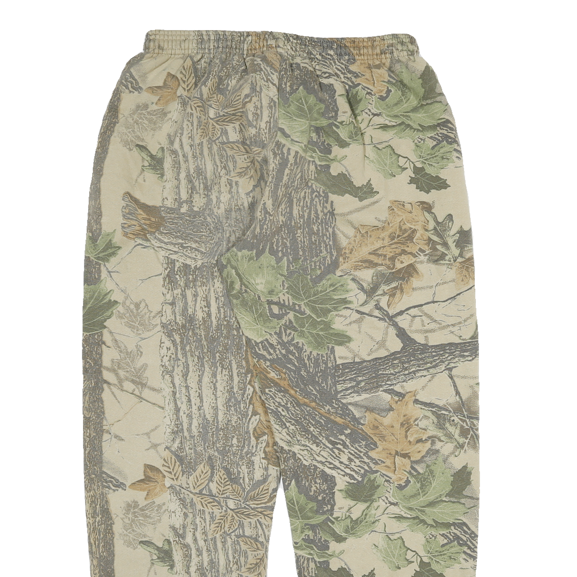 Mens Joggers Beige Camouflage L W28 L29 Casual Cotton Blend Elastic Waist