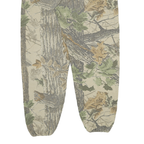 Mens Joggers Beige Camouflage L W28 L29 Casual Cotton Blend Elastic Waist