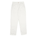 DARK SQUARE Womens Cotton White Classic Straight Trousers W28 L34 Comfortable