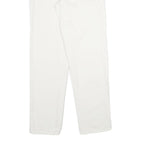 DARK SQUARE Womens Cotton White Classic Straight Trousers W28 L34 Comfortable
