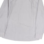 TOMMY HILFIGER Mens White & Blue Printed Cotton Shirt M Classic Fit Long Sleeve