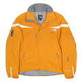 THE NORTH FACE Mens Yellow & White Outdoor Jacket XL Nylon Zip Plain Casual