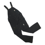 CARHARTT Womens Black Cotton Dungarees Loose Fit S W34 L32 Durable Workwear