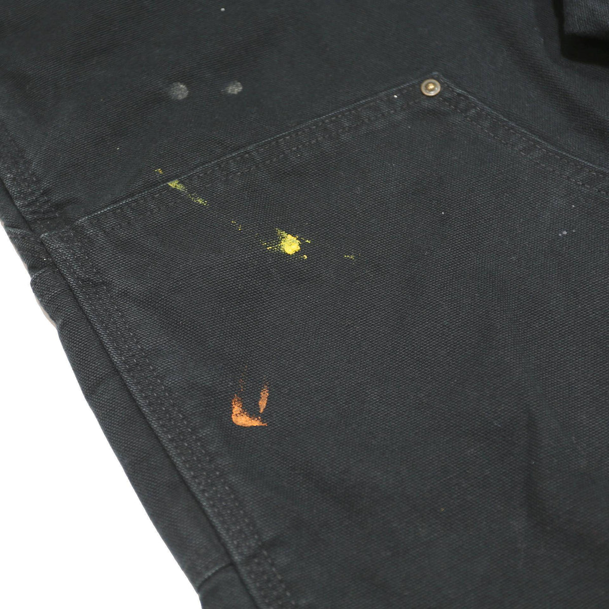 CARHARTT Womens Black Cotton Dungarees Loose Fit S W34 L32 Durable Workwear