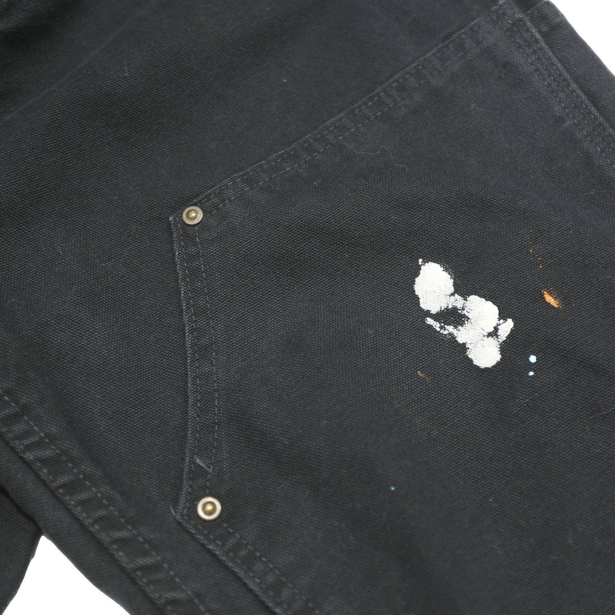 CARHARTT Womens Black Cotton Dungarees Loose Fit S W34 L32 Durable Workwear