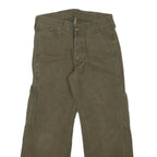 CARHARTT Mens Regular Fit Brown Cotton Blend Zip Trousers W28 L25 Durable