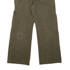 CARHARTT Mens Regular Fit Brown Cotton Blend Zip Trousers W28 L25 Durable