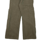 CARHARTT Mens Regular Fit Brown Cotton Blend Zip Trousers W28 L25 Durable