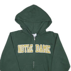 CHAMPION Mens Green Notre Dame Full Zip Hoodie XS Cotton Blend Casual