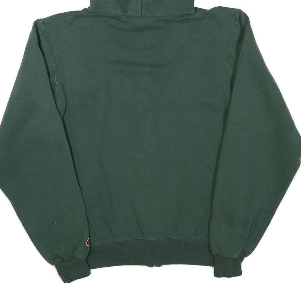 CHAMPION Mens Green Notre Dame Full Zip Hoodie XS Cotton Blend Casual