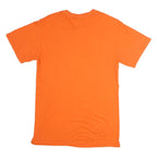 GILDAN Mens Orange Plain T-Shirt L Short Sleeve Crew Neck Cotton Casual