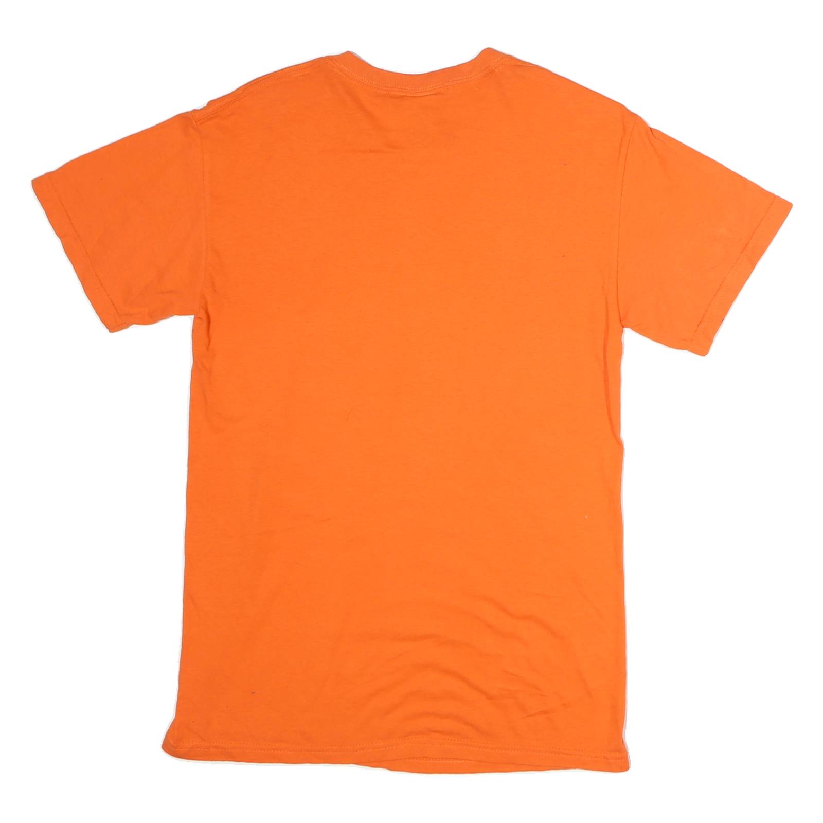 GILDAN Mens Orange Plain T-Shirt L Short Sleeve Crew Neck Cotton Casual