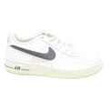 NIKE Air Force 1 Womens Leather Trainers White & Grey UK 4.5 Classic Sporty Low