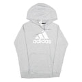 ADIDAS Womens Grey Hoodie XS Cotton Blend Casual Sportswear
