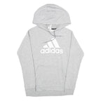 ADIDAS Womens Grey Hoodie XS Cotton Blend Casual Sportswear