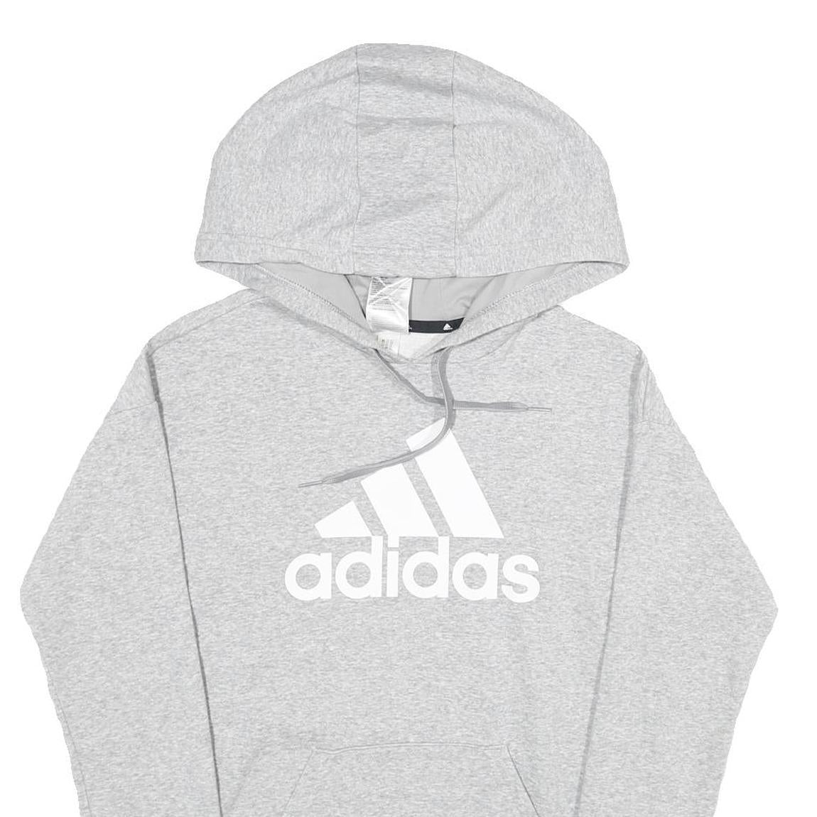 ADIDAS Womens Grey Hoodie XS Cotton Blend Casual Sportswear