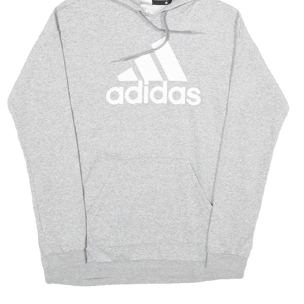 ADIDAS Womens Grey Hoodie XS Cotton Blend Casual Sportswear
